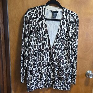 Grace Elements Animal Print Cardigan XL